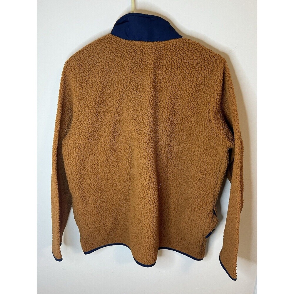 St John’s Men’s Large Rust Orange 1/4 Zip Up Long Sleeve Fleece Pullover Used - Picture 3 of 3